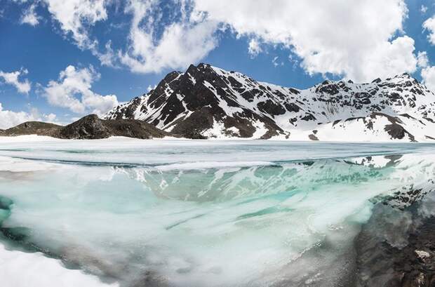Озеро Сылтранкель в Приэльбрусье зима, красота, природа, россия, фото