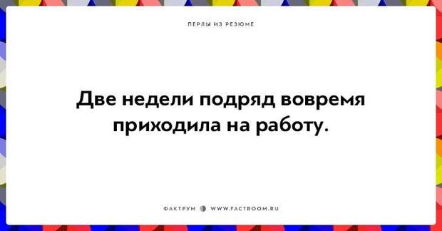 20 незабываемых перлов из резюме оригинальных людей 20 незабываемых перлов из резюме оригинальных людей