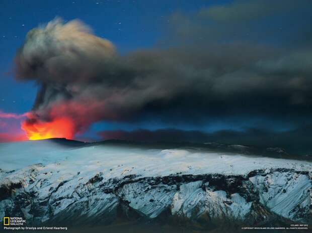 Вулкан Эйяфьятлайокудль Шедевры National Geographic.
