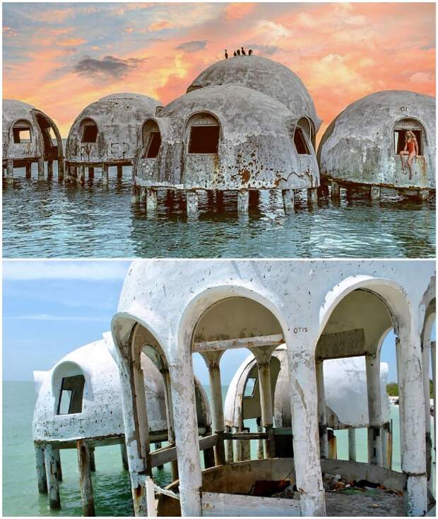 Эксцентричная морская резиденция нефтяного магната превратилась в жуткую «заброшку» (Cape Romano Dome House, Флорида). Эксцентричная морская резиденция нефтяного магната превратилась в жуткую «заброшку» (Cape Romano Dome House, Флорида).