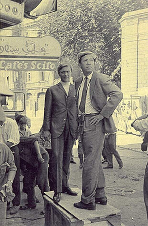 Юрий Никулин и Андрей Миронов в Баку на съёмках Бриллиантовой руки, 1968 никулин, редкие, фото