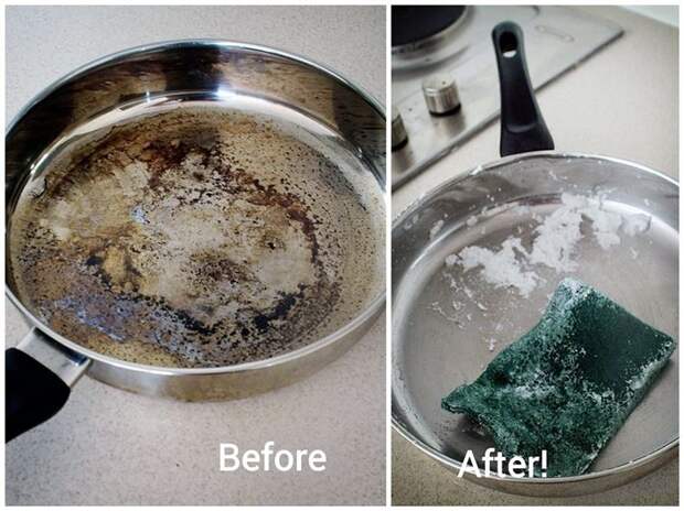 3. Отчистите налёт с вашей металлической посуды для дома, лайфхаки, полезные советы