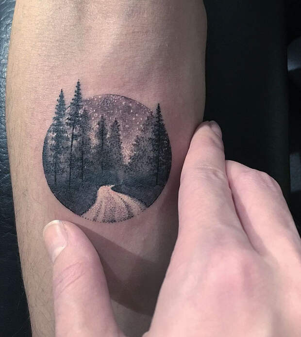 Miniature Circular Tattoo