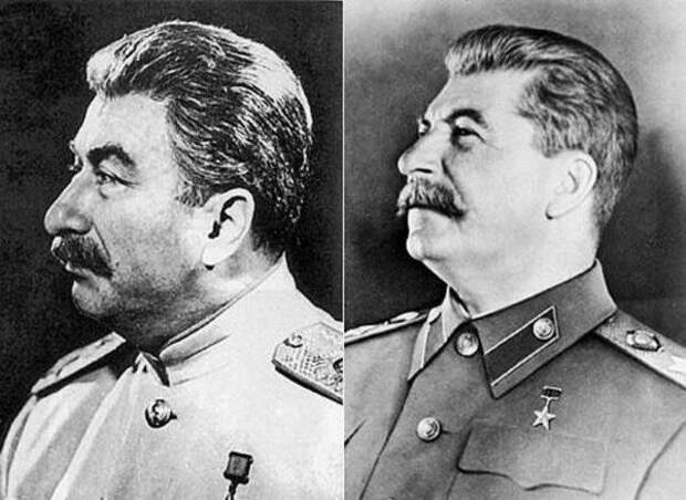 Слева - Дадаев. Справа - Сталин.