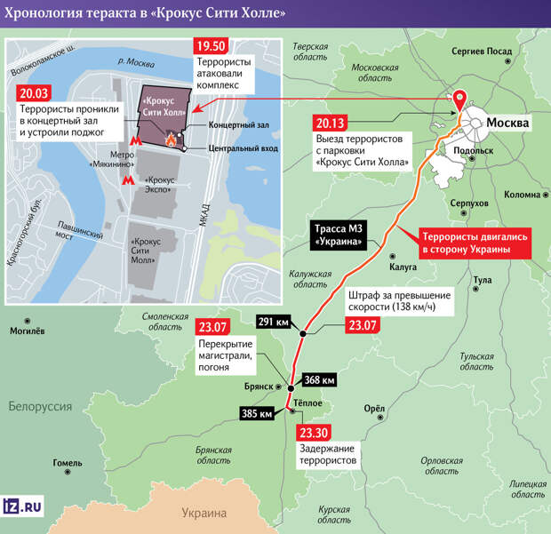 Двое террористов, которые участвовали в нападении на «Крокус Сити Холл», вероятно, получили инструкции, когда ездили в Турцию, остальных нашли и привлекли к участию в преступлении уже на территории...-9