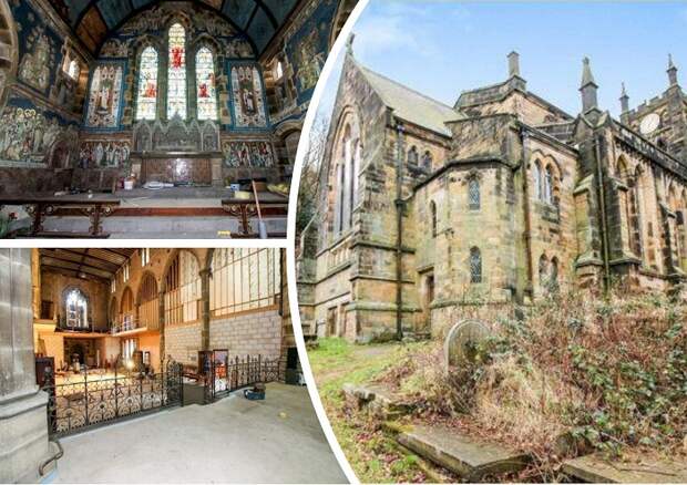 Готическая церковь XIX века в Западном Йоркшире (Великобритания).
