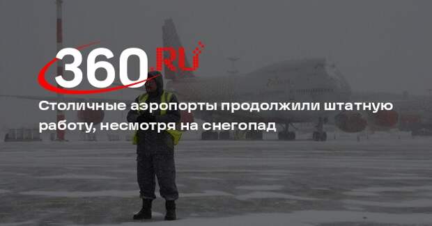 Столичные аэропорты продолжили штатную работу, несмотря на снегопад