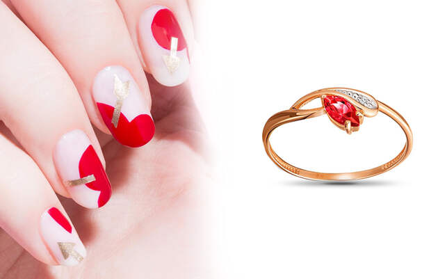 ногти дизайн маникюр нейл-арт романтика 14 февраля День святого Валентина