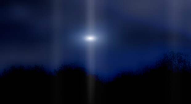 UFO night sky cube shaped Coos Bay Oregon