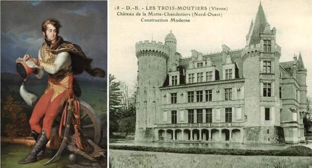 Луи-Франсуа Лежен – известный военачальник и художник, владелец замка Chateau de la Mothe Chandeniers конца XVIII века. 