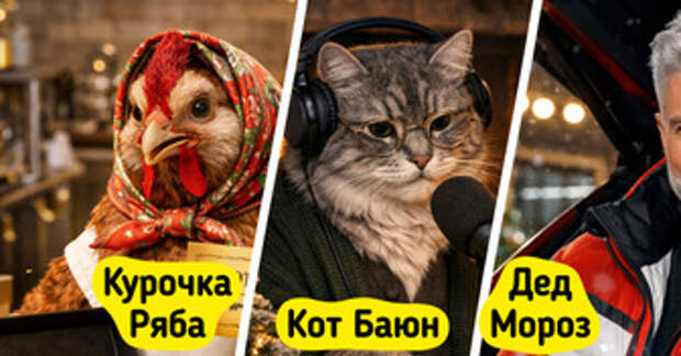 Мы преобразили 17 героев сказок к Новому 2026-му году — получилось просто волшебно