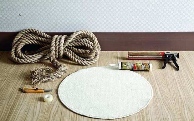 Делаем стильный коврик из веревки своими руками (мастер-класс, фото, пошагово)