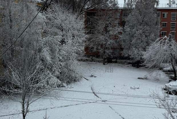 Тулу замело снегом в конце апреля