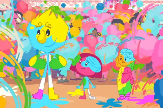 Катя и Эф попали в Индию на фестиваль красок Холи