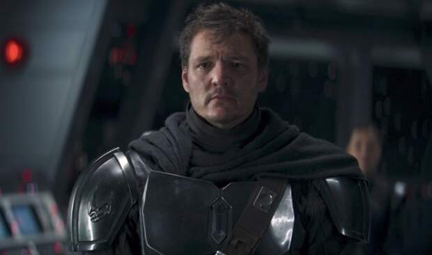 pedro pascal as the mandalorian not wearing a helmet