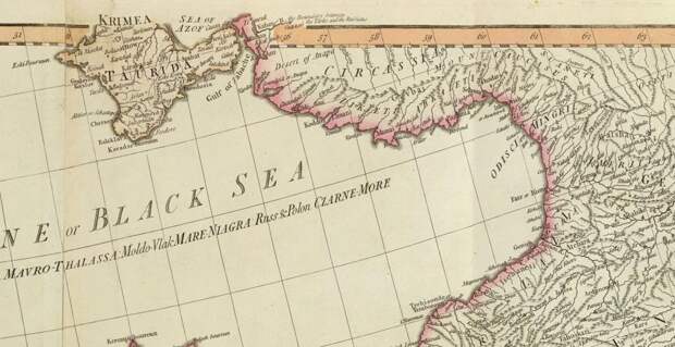 Фрагмент из карты Мediterrane_1785 побережье ЧМ.