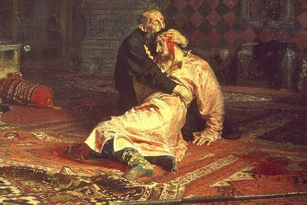 Картинки по запросу «Иван Грозный убивает своего сына»