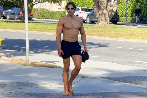 Сын Шварценеггера и его домработницы прогулялся по городу с голым торсом