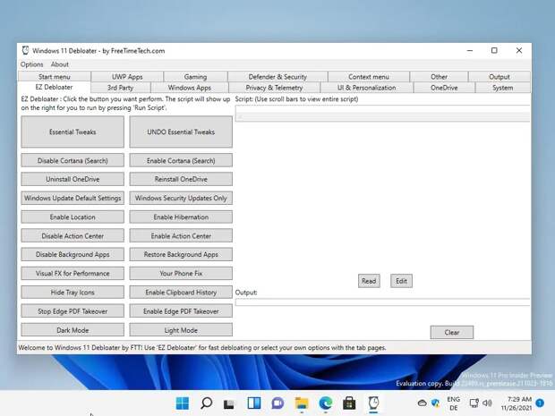 Windows 11 Debloater — мощный, но запутанный твикер 29