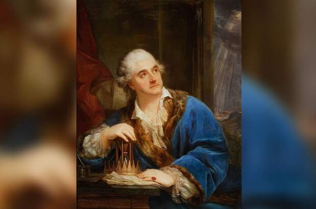 Марчелло Баччарелли. Станислав Август Понятовский с короной и песочными часами (которые можно воспринять как символ истекающего времени существования Польши)