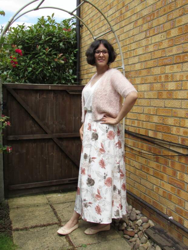 Fluffy cardigan, flat shoes and maxi skirt Fluffy cardigan, flat shoes and maxi skirt