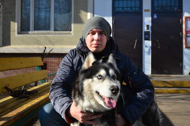 Идейный вдохновитель акции Кирилл Щербатов с питомцем/ Александр Кочубей