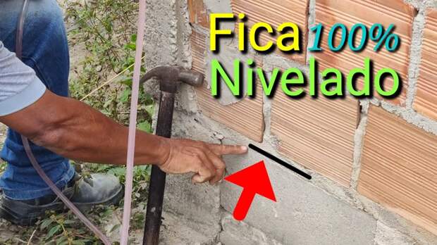 Fácil Nivelar alicerce do muro sozinho!