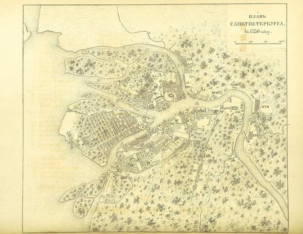 План города, изготовленный в 1738 году СПб, древние карты, карты, карты Питера, редкие карты, санкт-петербург