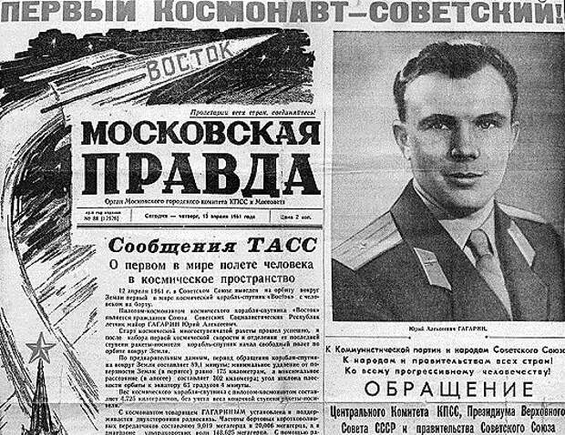 Гагарин на первых полосах