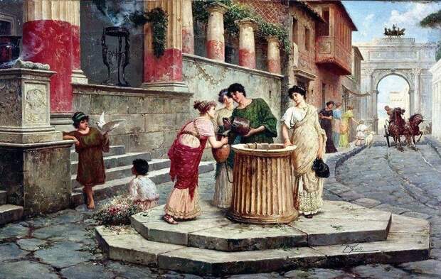 Римляне ценили мир и покой на улицах родного города. Как на этой картине Этторе Форти, XIX в.