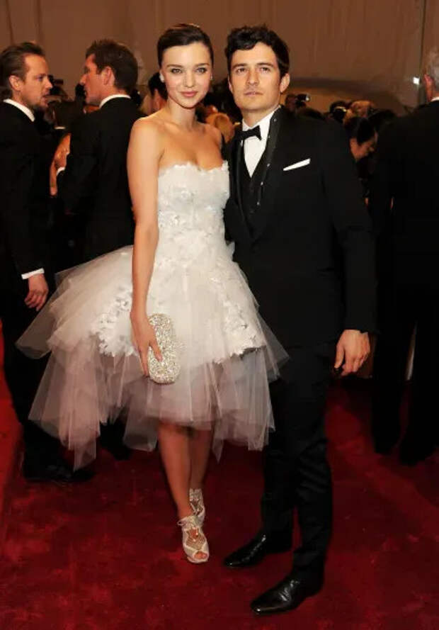 Миранда Керр и Орландо Блум на Met Gala в 2011 году