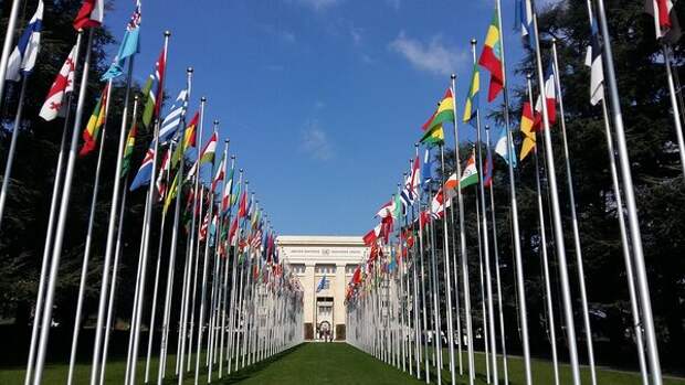 Женевский пейзаж ООН.