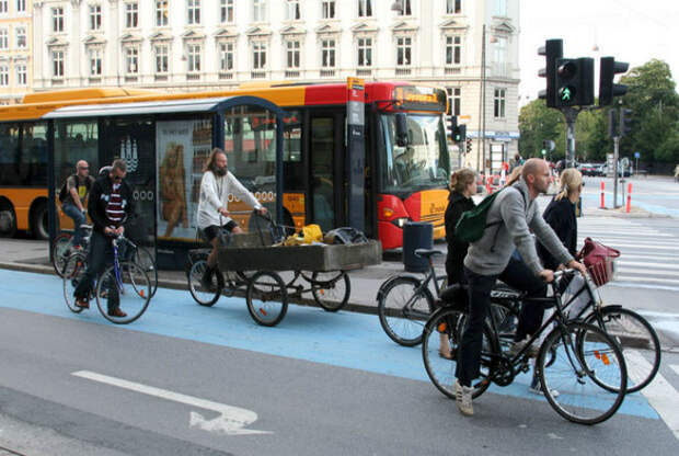 Преимущества для велосипедистов в Нидерландах.