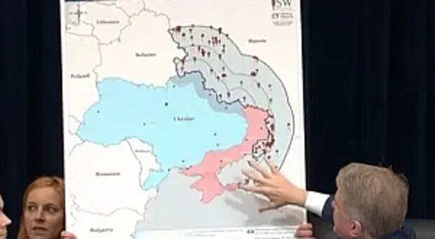 В Конгрессе показали карту России с зоной поражения ракетами США В Конгрессе показали карту России с зоной поражения ракетами США