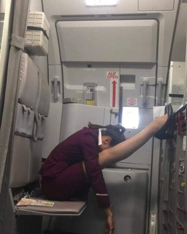 Изюминка подборки — стюардессы прикол, работники, сон, спят на рабочем месте, юмор