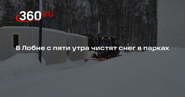 Коммунальщики Лобни ликвидируют последствия сильного снегопада
