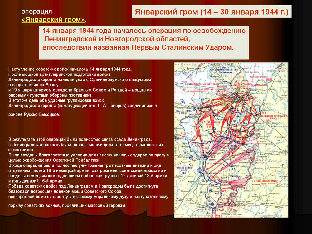 Ленинградско новгородская операция карта