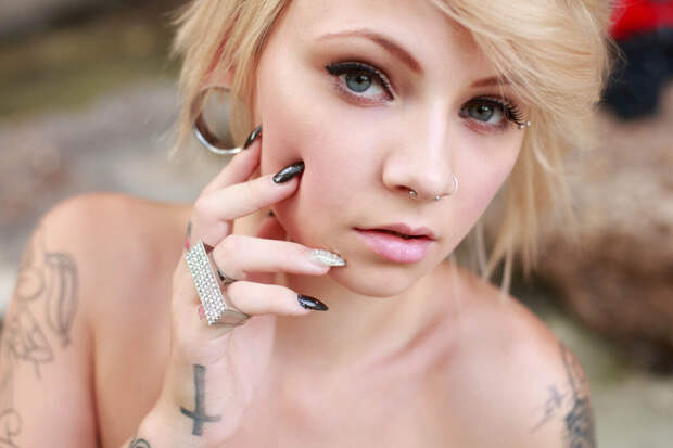 Vintage tgirl piercing glamour
