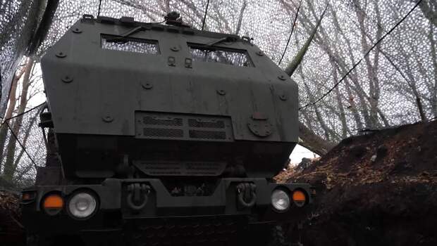 Кадры с места дислокации одного из расчётов РСЗО HIMARS ВСУ в Запорожской