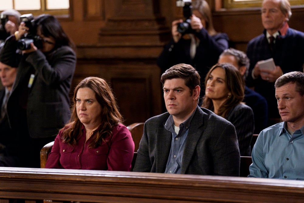 Benson observes in court on Law & Order: SVU Season 26 Episode 14