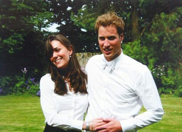 Принц Уильям и Кейт на выпускном в 2005 году.