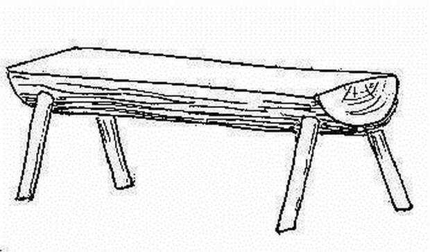 Скамейки из бревна: 8 ЧЕРТЕЖЕЙ