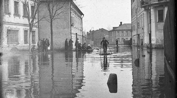 Она утонула: 110 лет с Великого Московского наводнения 1908, Москова, наводнение, фоторепортаж