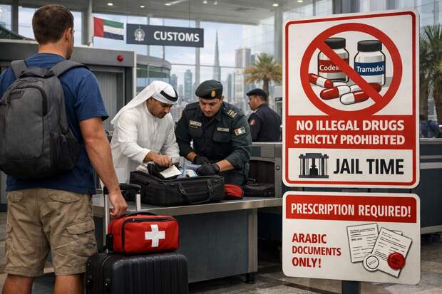 Туристов предупредили о риске попасть в тюрьму из-за лекарств в ОАЭ