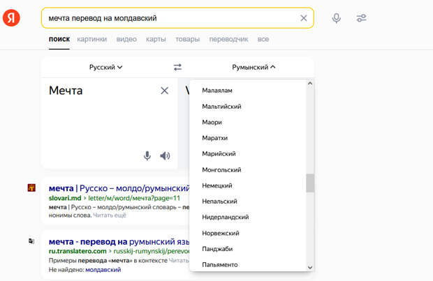 «Яндекс» вслед за румынкой Санду лишил молдаван родного языка