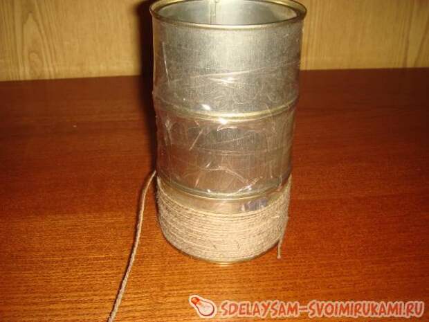 начинайте обкручивать заготовку