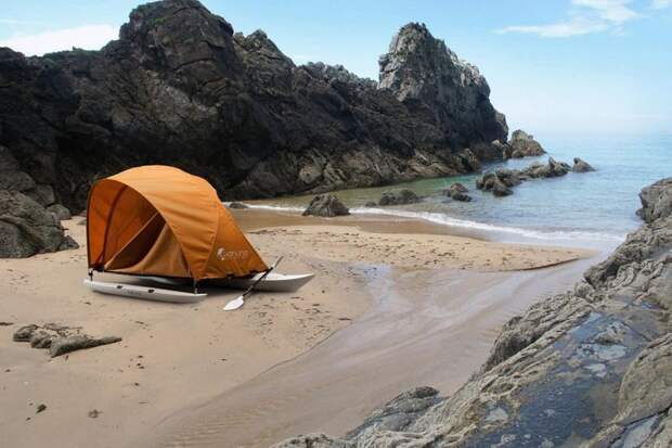 8. Палатка с аутригером для байдарок и каноэ идеи, комфорт, отдых, палатка, природа, путешествие