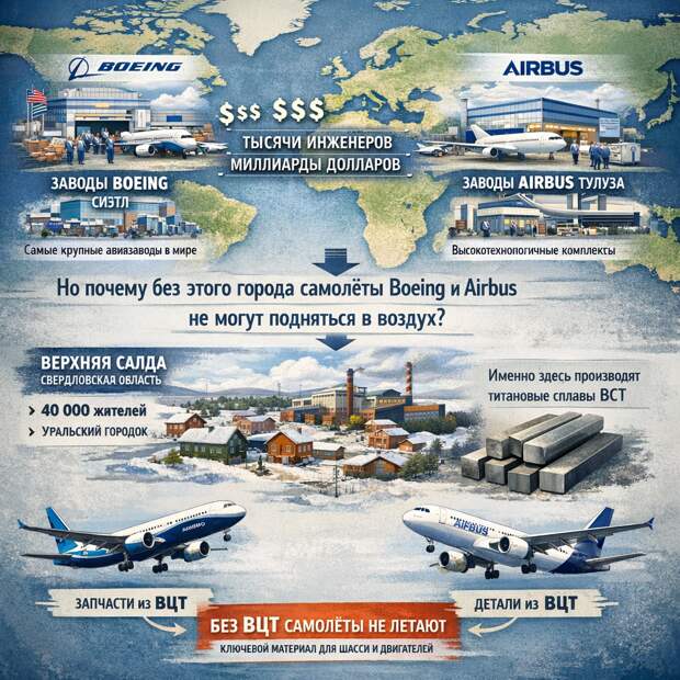 Один завод на Урале держит за горло всю мировую авиацию. И это не шутка.