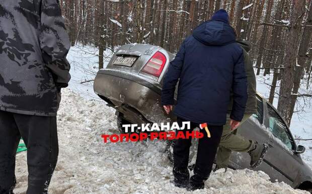Водитель на Skoda вылетел в кювет под Рязанью