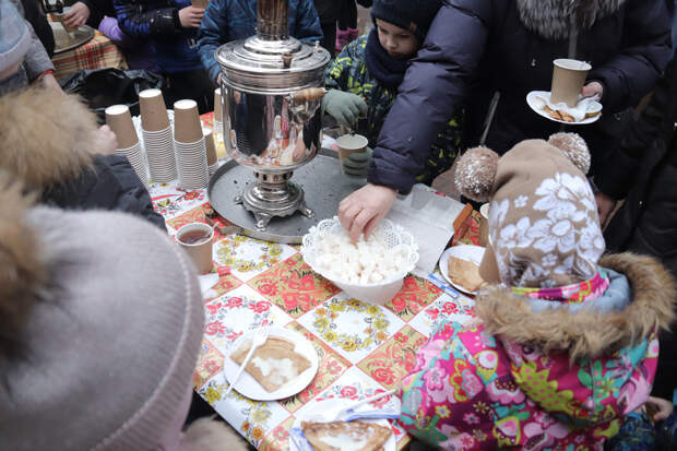 Масленица, угощения, праздник, парк
